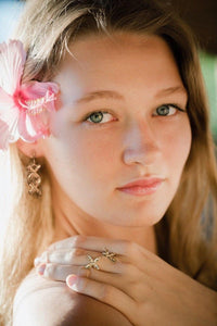 Frangipani Bua Set - 925 Sterling Silver or 18k Gold Vemeil FJD$ - Adorn Pacific - All Products
