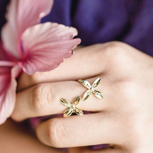 Frangipani Bua Set - 925 Sterling Silver or 18k Gold Vemeil FJD$ - Adorn Pacific - All Products
