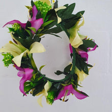 Load image into Gallery viewer, Handmade Tropical Flower Head Lei Purple Lily ADULT $FJD - Adorn Pacific - Headdresses
