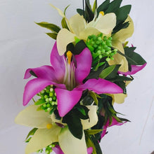 Load image into Gallery viewer, Handmade Tropical Flower Head Lei Purple Lily ADULT $FJD - Adorn Pacific - Headdresses
