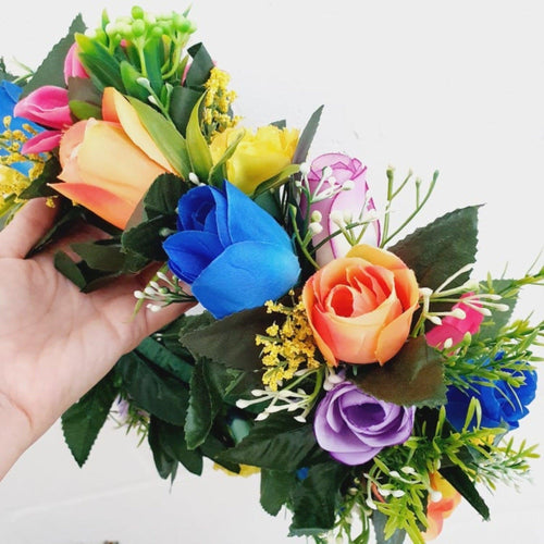 Handmade Tropical Flower Head Lei Roses ADULT $FJD - Adorn Pacific - Headdresses