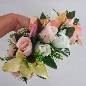 Handmade Tropical Flower Head Lei Roses & Lilies ADULT $FJD - Adorn Pacific - Headdresses