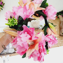 Load image into Gallery viewer, Handmade Tropical Flower Head Lilies &amp; Pink Blooms ADULT $FJD - Adorn Pacific - Headdresses
