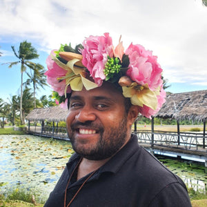 Handmade Tropical Flower Head Lilies & Pink Blooms ADULT $FJD - Adorn Pacific - Headdresses