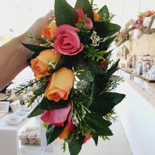 Load image into Gallery viewer, Handmade Tropical Flower Head Pink &amp; Orange Roses ADULT $FJD - Adorn Pacific - Headdresses
