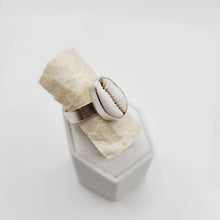 Load image into Gallery viewer, MADE TO ORDER - Bezel Set Cowrie Shell Adjustable Ring - 925 Sterling Silver FJD$ - Adorn Pacific - Rings
