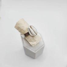 Load image into Gallery viewer, MADE TO ORDER - Bezel Set Cowrie Shell Adjustable Ring - 925 Sterling Silver FJD$ - Adorn Pacific - Rings
