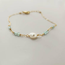 Load image into Gallery viewer, MADE TO ORDER Glass Bead &amp; Freshwater Pearl Bracelet - 14k Gold Fill FJD$ - Adorn Pacific - Bracelets
