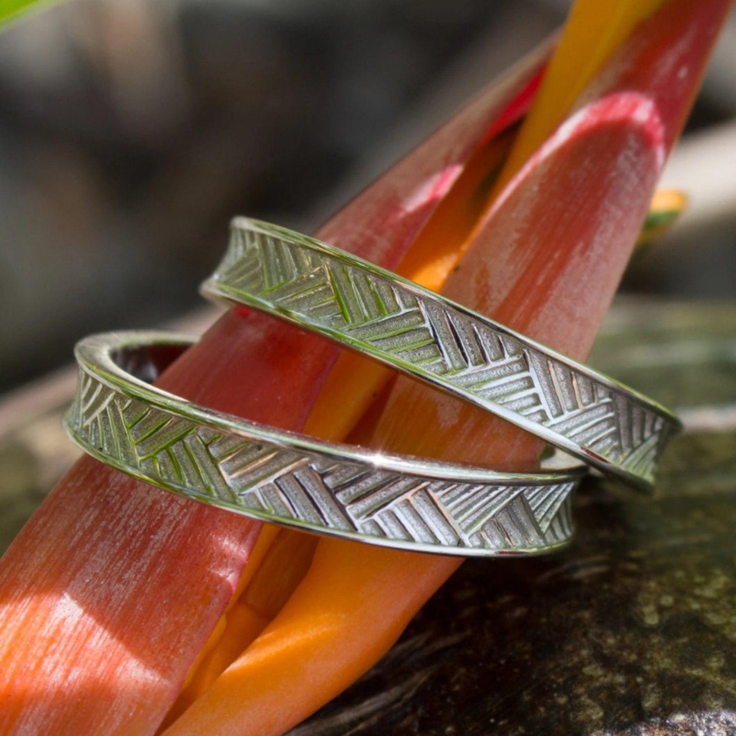 READY MADE STYLE - Woven Mat Pasifika Unisex Ring - 925 Sterling Silver FJD$ - Adorn Pacific - Rings