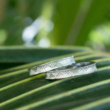 Load image into Gallery viewer, READY MADE STYLE - Woven Mat Pasifika Unisex Ring - 925 Sterling Silver FJD$ - Adorn Pacific - Rings
