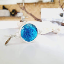 Load image into Gallery viewer, READY TO SHIP Adorn Pacific x Hot Glass Blue Bezel Set Bangle - 925 Sterling Silver FJD$ - Adorn Pacific - Bracelets
