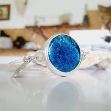 Load image into Gallery viewer, READY TO SHIP Adorn Pacific x Hot Glass Blue Bezel Set Bangle - 925 Sterling Silver FJD$ - Adorn Pacific - Bracelets
