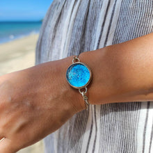 Load image into Gallery viewer, READY TO SHIP Adorn Pacific x Hot Glass Blue Bezel Set Bangle - 925 Sterling Silver FJD$ - Adorn Pacific - Bracelets
