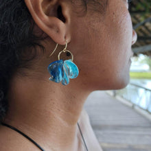 Load image into Gallery viewer, READY TO SHIP Adorn Pacific x Hot Glass Blue Swirl Earrings 14k Gold Filled - FJD$ - Adorn Pacific - Earrings
