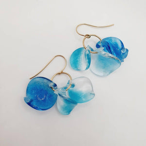 READY TO SHIP Adorn Pacific x Hot Glass Blue Swirl Earrings 14k Gold Filled - FJD$ - Adorn Pacific - Earrings