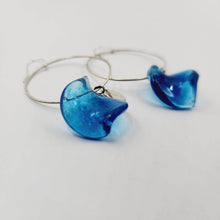 Load image into Gallery viewer, READY TO SHIP Adorn Pacific x Hot Glass Blue Swirl Earrings in 925 Sterling Silver - FJD$ - Adorn Pacific - Earrings

