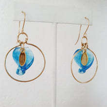 Load image into Gallery viewer, CONTACT US TO RECREATE THIS SOLD OUT STYLE Adorn Pacific x Hot Glass Blue Swirl Hoop Earrings with hoop detail - FJD$ - Adorn Pacific - Earrings
