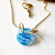 Load image into Gallery viewer, CONTACT US TO RECREATE THIS SOLD OUT STYLE Adorn Pacific x Hot Glass Blue Waves Round Necklace - FJD$ - Adorn Pacific - 
