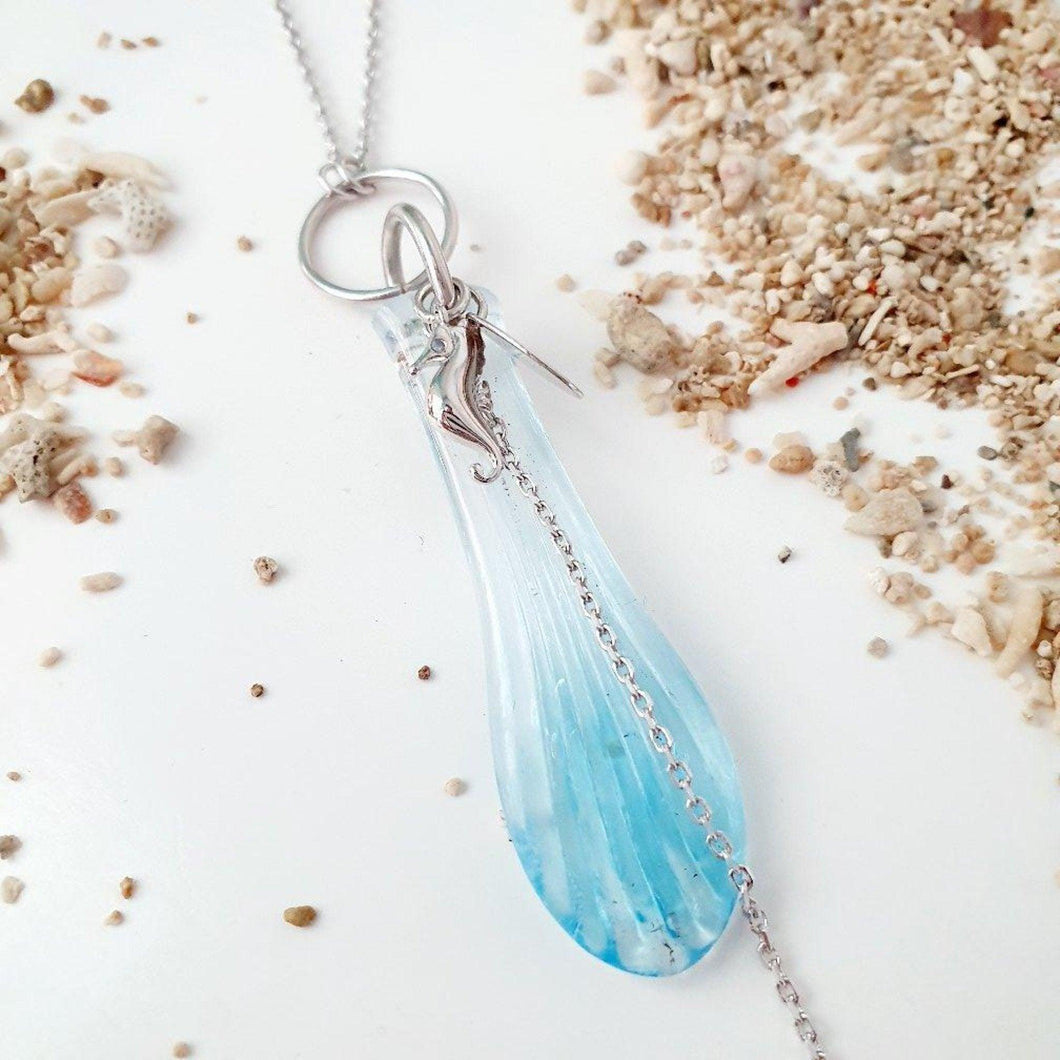 CONTACT US TO RECREATE THIS SOLD OUT STYLE Adorn Pacific x Hot Glass Droplet Seahorse Necklace - FJD$ - Adorn Pacific - Necklaces