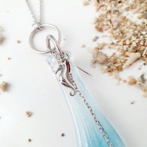 CONTACT US TO RECREATE THIS SOLD OUT STYLE Adorn Pacific x Hot Glass Droplet Seahorse Necklace - FJD$ - Adorn Pacific - Necklaces