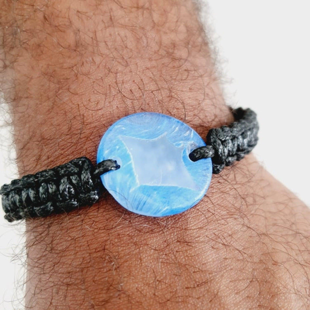 READY TO SHIP Adorn Pacific x Hot Glass Manta Bracelet - Wax Cord FJD$ - Adorn Pacific - 