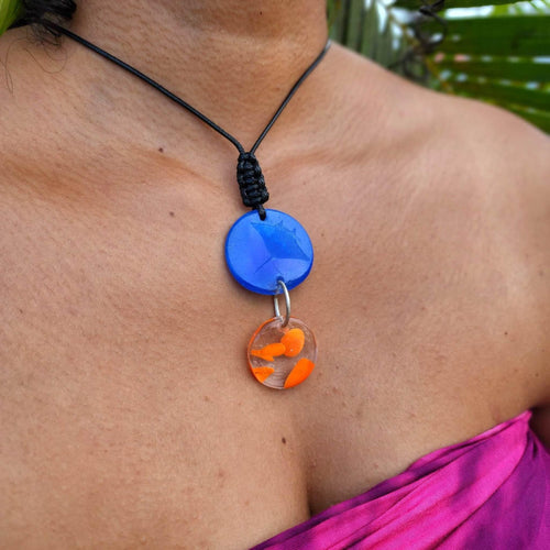 READY TO SHIP Adorn Pacific x Hot Glass Wax Cord Double Glass Necklace - FJD$ - Adorn Pacific - Necklaces