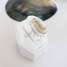Load image into Gallery viewer, CONTACT US TO RECREATE THIS SOLD OUT STYLE Bezel Set Cowrie Shell Sunray Ring - 925 Sterling Silver FJD$ - Adorn Pacific - Rings
