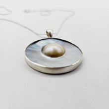 Load image into Gallery viewer, READY TO SHIP Bezel set Mabe Pearl Necklace - 925 Sterling Silver FJD$ - Adorn Pacific - All Products

