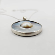 Load image into Gallery viewer, READY TO SHIP Bezel set Mabe Pearl Necklace - 925 Sterling Silver FJD$ - Adorn Pacific - All Products
