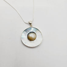 Load image into Gallery viewer, READY TO SHIP Bezel set Mabe Pearl Necklace - 925 Sterling Silver FJD$ - Adorn Pacific - All Products

