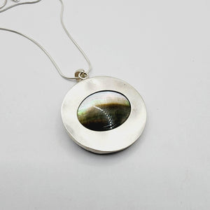 READY TO SHIP Bezel set Mabe Pearl Necklace - 925 Sterling Silver FJD$ - Adorn Pacific - All Products