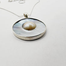 Load image into Gallery viewer, READY TO SHIP Bezel set Mabe Pearl Necklace - 925 Sterling Silver FJD$ - Adorn Pacific - All Products

