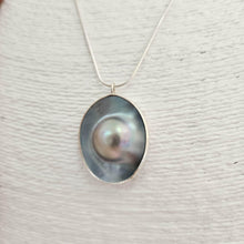 Load image into Gallery viewer, CONTACT US TO RECREATE THIS SOLD OUT STYLE Bezel set Mabe Pearl Necklace - 925 Sterling Silver FJD$ - Adorn Pacific - All Products
