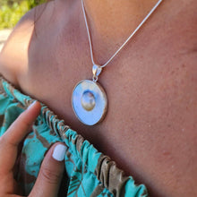 Load image into Gallery viewer, READY TO SHIP Bezel set Mabe Pearl Necklace - 925 Sterling Silver FJD$ - Adorn Pacific - All Products
