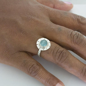 CONTACT US TO RECREATE THIS SOLD OUT STYLE Bezel Set Precious Stone Ring - Aquamarine - 925 Sterling Silver FJD$ - Adorn Pacific - Rings