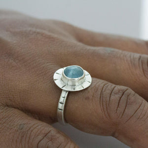 CONTACT US TO RECREATE THIS SOLD OUT STYLE Bezel Set Precious Stone Ring - Aquamarine - 925 Sterling Silver FJD$ - Adorn Pacific - Rings