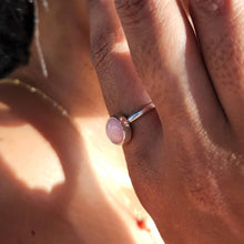 Load image into Gallery viewer, READY TO SHIP - Bezel Set Precious Stone Ring - Pink Opal - 925 Sterling Silver FJD$ - Adorn Pacific - Rings
