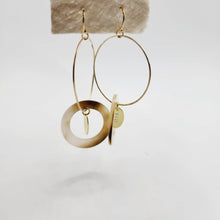 Load image into Gallery viewer, READY TO SHIP Carved Mother of Pearl Shell Earrings - 14k Gold Fill FJD$ - Adorn Pacific - All Products

