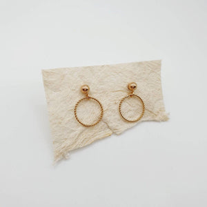 CONTACT US TO RECREATE THIS SOLD OUT STYLE Circle Stud Earrings 14k Gold Fill FJD$ - Adorn Pacific - Earrings