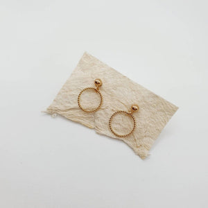 CONTACT US TO RECREATE THIS SOLD OUT STYLE Circle Stud Earrings 14k Gold Fill FJD$ - Adorn Pacific - Earrings