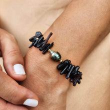Load image into Gallery viewer, READY TO SHIP Civa Fiji Pearl Black Coral Bracelet - FJD$ - Adorn Pacific - All Products
