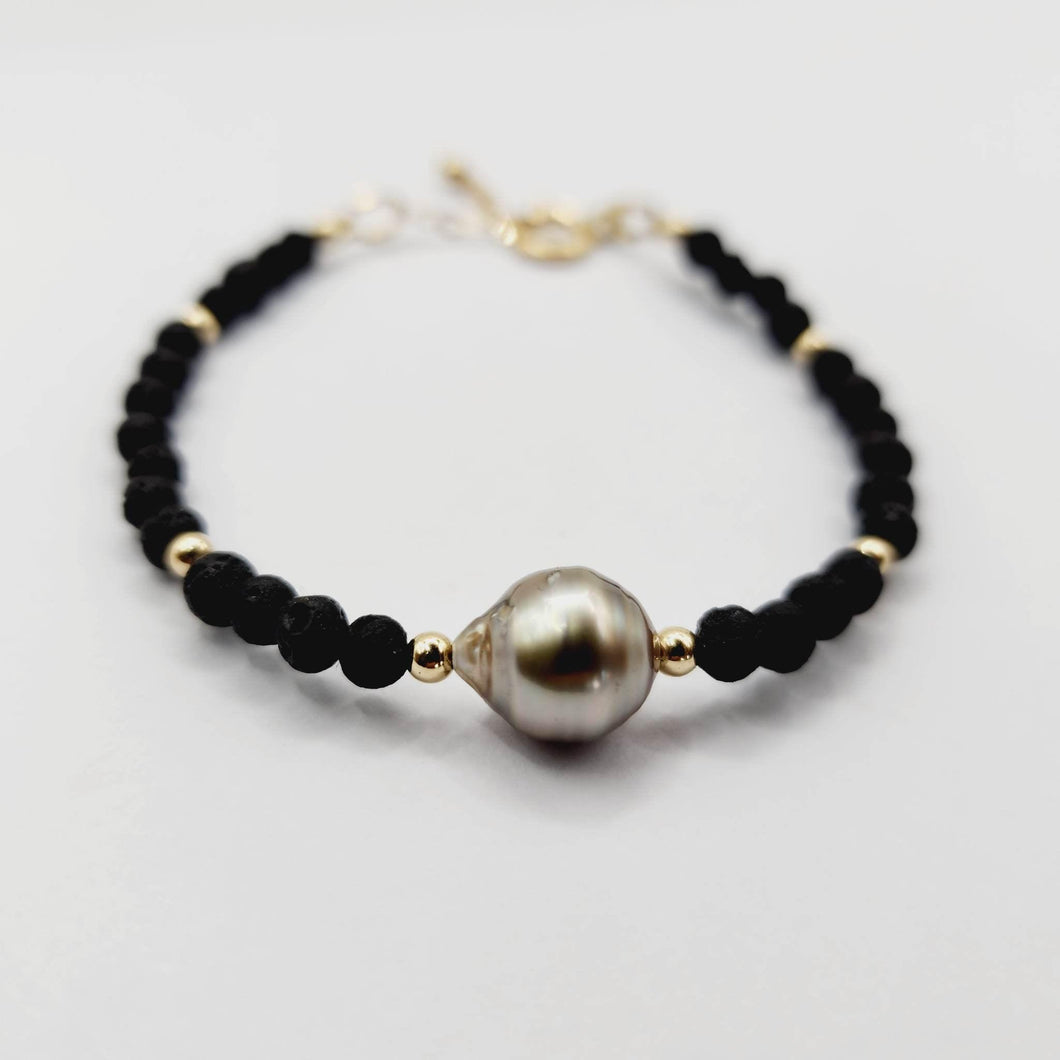 CONTACT US TO RECREATE THIS SOLD OUT STYLE Civa Fiji Pearl Lava Stone Bracelet - FJD$ - Adorn Pacific - All Products