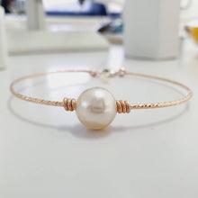 Load image into Gallery viewer, CONTACT US TO RECREATE THIS SOLD OUT STYLE Civa Fiji Saltwater Pearl Bangle Sparkle 14k Rose Gold Fill - FJD$ - Adorn Pacific - All Products
