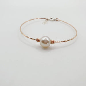 CONTACT US TO RECREATE THIS SOLD OUT STYLE Civa Fiji Saltwater Pearl Bangle Sparkle 14k Rose Gold Fill - FJD$ - Adorn Pacific - All Products