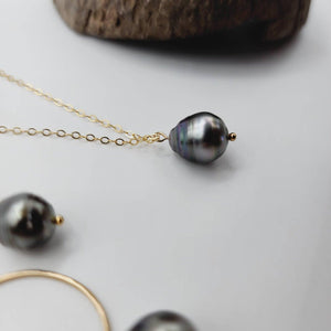 READY TO SHIP - Civa Fiji Saltwater Pearl Necklace and Earring Set - 14k Gold Fill FJD$ - Adorn Pacific - Jewelry Sets