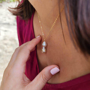 READY TO SHIP - Civa Fiji Saltwater Pearl Necklace and Earring Set - 14k Gold Fill FJD$ - Adorn Pacific - Jewelry Sets