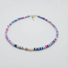 Load image into Gallery viewer, READY TO SHIP Colourful Polymer Clay Bead &amp; Freshwater Pearl Choker Necklace - 14k Gold Fill or 925 Sterling Silver FJD$ - Adorn Pacific - Earrings
