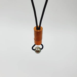 CONTACT US TO RECREATE THIS SOLD OUT STYLE Copper & Sterling Silver Real Leather Necklace with Civa Fiji Saltwater Pearl - FJD$ - Adorn Pacific - All Products