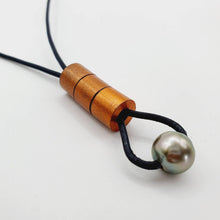 Load image into Gallery viewer, CONTACT US TO RECREATE THIS SOLD OUT STYLE Copper &amp; Sterling Silver Real Leather Necklace with Civa Fiji Saltwater Pearl - FJD$ - Adorn Pacific - All Products
