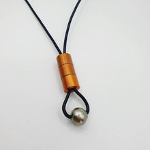 Load image into Gallery viewer, CONTACT US TO RECREATE THIS SOLD OUT STYLE Copper &amp; Sterling Silver Real Leather Necklace with Civa Fiji Saltwater Pearl - FJD$ - Adorn Pacific - All Products
